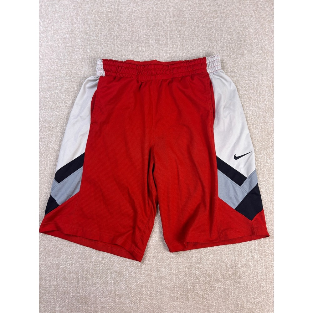 Nike Dri-FIT Basketball Shorts Mens Large Red White Black Athletic Gym